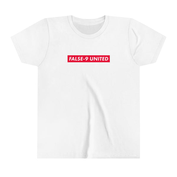 Y01. FALSE-9 UNITED - RED BOX LOGO YOUTH